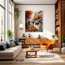 Ver imagem 3 de Quadro Canvas Outono Londres 70x50cm Mold Preta