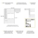 Ver imagem 2 de Armário de Cozinha Compacta com Balcão Sofia Multimóveis V2001 - Branco
