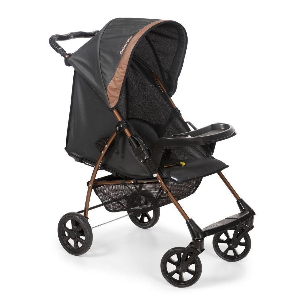 Travel System Galzerano Carrinho de Bebê Romano com Bebê Conforto Cocoon Slim Preto e Cobre - 3