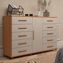 Ver imagem 1 de Cômoda Sapateira 1 Porta 10 Gavetas com Rodízio Monterrey Yescasa