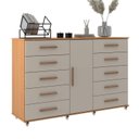 Ver imagem 2 de Cômoda Sapateira 1 Porta 10 Gavetas com Rodízio Monterrey Yescasa