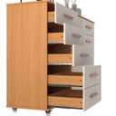 Ver imagem 5 de Cômoda Sapateira 1 Porta 10 Gavetas com Rodízio Monterrey Yescasa