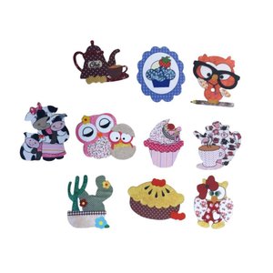 Apliques Patchwork para Artesanato Pano de Prato-80 Unidades