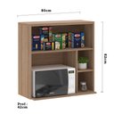 Ver imagem 3 de Armário Aéreo 80 Cm 1 Porta Basculante Nicho Micro Conjugado e Nicho Lateral Isa Luciane Móveis