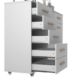 Cômoda Sapateira 1 Porta 10 Gavetas com Rodízio Monterrey Yescasa - 5