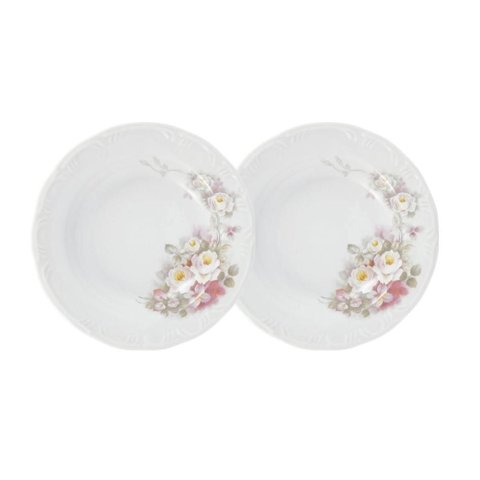 Jogo 2 Pratos Fundos Eterna 23 Cm Porcelana Schmidt
