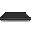 Ver imagem 5 de Cama Queen Base Box Pés Madeira 160cm Suném P05 Couríssimo Preto Bouclê Cru - Lyam Decor