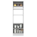 Ver imagem 3 de Torre Quente Madesa Agata 70 cm 3 Portas Branco/Cinza Cor:Branco/Cinza