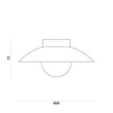 Ver imagem 5 de Luminária Plafon Arandela Cuia (d)25cm (a)12,5cm 1xg9 Halopin Max 28w Ip20