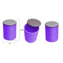 Ver mais imagens de Kit 3 Puff Baú Banquinho Apoio Para Pés Organizador Porta Objetos BGPLASTICOS BGBP AZUL TURQUESA 018