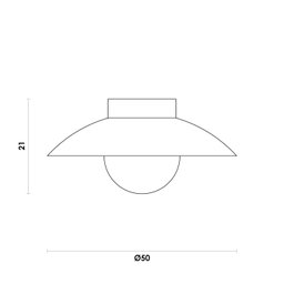 Plafon Cuia (d)50cm (a)20,5cm 1xe27 Bulbo Max 28w Ip20 - 5
