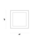 Ver imagem 5 de Plafon Ghost 47x47cm Led 17w 3000k Ip20