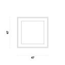 Ver imagem 5 de Luminária Plafon Ghost 47x47cm LED 17W 3000k IP20 Branco Bella Iluminação