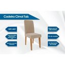 Ver imagem 2 de Kit 2 Cadeiras Sala Jantar Taís 2 Un Cinamomo/suede Joli Chocolate - Cimol
