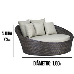 Kit 4 Cadeiras e Mesa, 2 Espreguiçadeiras, 1 Balanço Ninho e 1 Chaise em Alumínio - 4