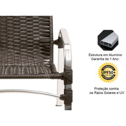 Kit 4 Cadeiras e Mesa, 2 Espreguiçadeiras, 1 Balanço Ninho e 1 Chaise em Alumínio - 2