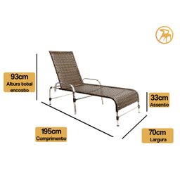 Kit 4 Cadeiras e Mesa, 2 Espreguiçadeiras, 1 Balanço Ninho e 1 Chaise em Alumínio - 9