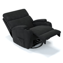 Ver imagem 6 de Poltrona do Papai Reclinável em Tecido Suede Cor Preto Elétrica - Modelo Imperial