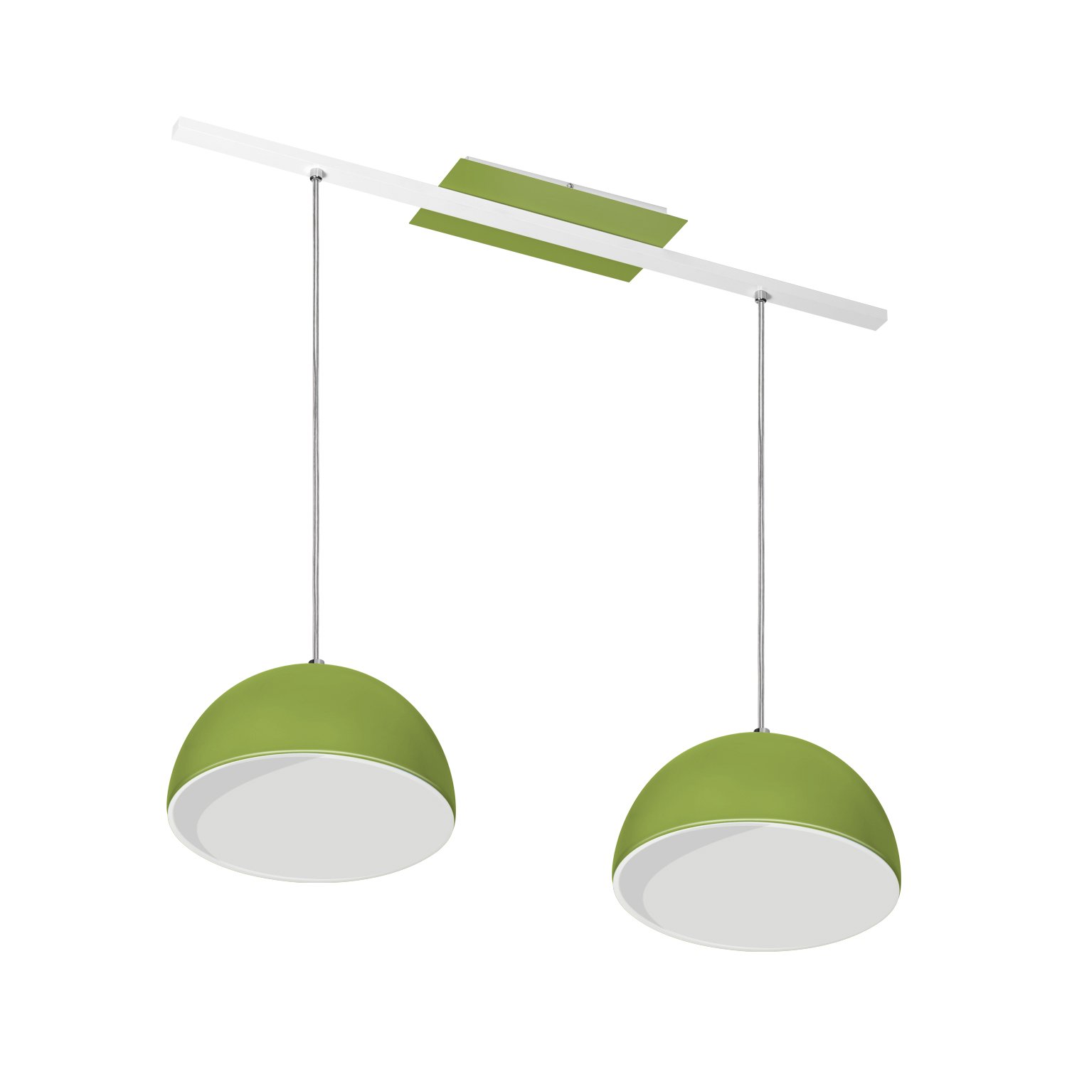 Lustre Pendente Design 7632 Para 2 Lâmpadas E27 Cor Verde - 1