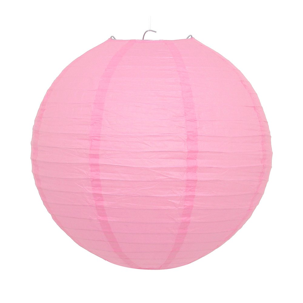 Kit 2 Luminária Japonesa Papel 40 cm Rosa Claro MadeiraMadeira