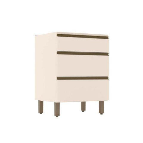 Balcão de Cozinha Connect C/3 Gavetas S/tampo 60x52x81cm Off White - Henn