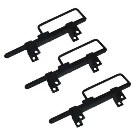Kit 3 Trincos Cavalo c/ Alça Portão Porteira Aço Preto 280mm
