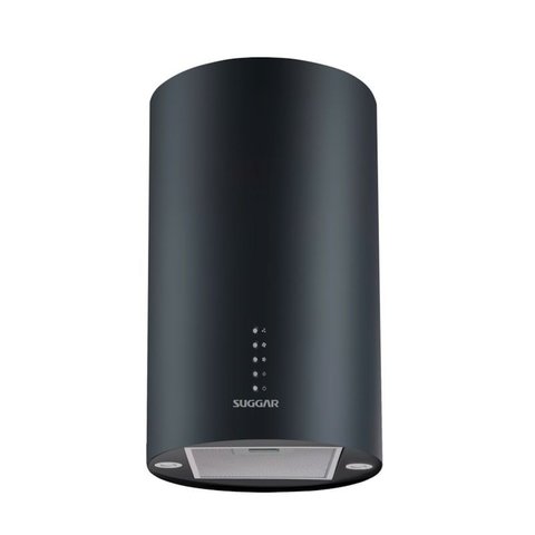 Coifa de Ilha Redonda Quartzo Preta 35 Cm Suggar