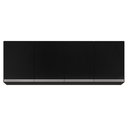 Ver imagem 1 de Armário Aéreo 160cm 4 Portas Nevada Preto - Lumil Móveis