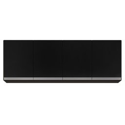 Armário Aéreo 160cm 4 Portas Nevada Preto - Lumil Móveis - 1