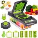 Ver imagem 6 de Kit 2 Cortadores de Alimentos Multifuncional 9 em 1