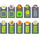 Ver mais imagens de Kit 2 Cortadores de Alimentos Multifuncional 9 em 1