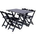 Ver imagem 5 de Conjunto Dobrável 120x70 Mesa com 4 Cadeiras Paraná Cor:preto