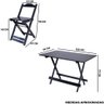 Conjunto Dobrável 120x70 Mesa com 4 Cadeiras Paraná Cor:preto - 6