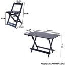 Ver imagem 6 de Conjunto Dobrável 120x70 Mesa com 4 Cadeiras Paraná Cor:preto