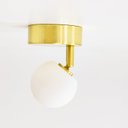 Ver imagem 2 de Plafon Dusso Latão / Opalino (d)9cm (a)13cm 1xled Integrado 5w 2700k 300lm Ip20