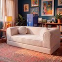 Ver imagem 1 de Sofá Cama Cotton 1,50m Xpand Tech Tecido Velourê Bege Cama Inbox