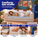 Ver imagem 6 de Sofá Cama Cotton 1,50m Xpand Tech Tecido Velourê Bege Cama Inbox