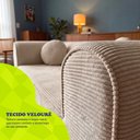Ver imagem 5 de Sofá Cama Cotton 1,50m Xpand Tech Tecido Velourê Bege Cama Inbox