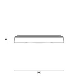 Plafon Chamfer (d)40cm (a)7,5cm 1xled Integrado 24w 3000k 1400lm Ip20 - 5