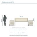 Ver imagem 3 de Kit Cabeceira Arco com Duas Mesas Bend Principal Incolar Luna Metal Preto