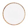 Jogo 4 Sousplats Borda de Bambu Melamina Branco 33cm - 1