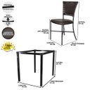 Ver imagem 3 de Jogo Mesa e 4 Cadeiras Gramado de Área Jardim Móveis Interno e Externo, Fibra Sintética Junco