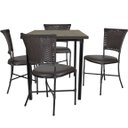 Ver imagem 1 de Jogo Mesa e 4 Cadeiras Gramado de Área Jardim Móveis Interno e Externo, Fibra Sintética Junco