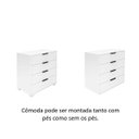 Ver imagem 3 de Cômoda 4 Gavetas Altezza Belmax:branco