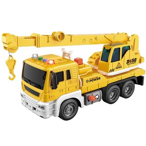 Carro Fricçao Construçao Som e Luz Guindaste Dm Toys Dmt6852