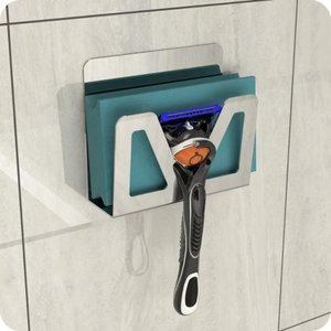 Porta Bucha de Banho e Gillette Inox Adesivo Elg