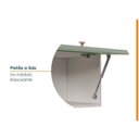 Ver imagem 7 de Cozinha Planejada 6 Peças com Tampo, Portas de Vidro e Balcão de Embutir CabeCasa MadeiraOriginals Verde/Menta/Branco