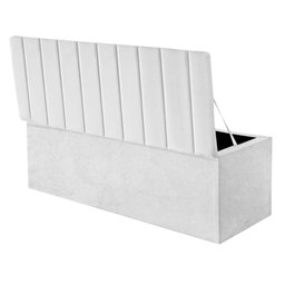 Calçadeira Baú Recamiel Casal 140CM Carla Suede Branco - D A DECOR - 3