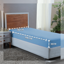 Ver imagem 3 de Lençol Solteiro Aveludado 400 Fios Cama Box e Infantil com Elástico Avulso:azul Piscina