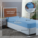 Ver imagem 4 de Lençol Solteiro Aveludado 400 Fios Cama Box e Infantil com Elástico Avulso:azul Piscina